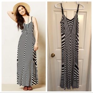 Anthropologie Lilka Meter Stripe Maxi Dress M
